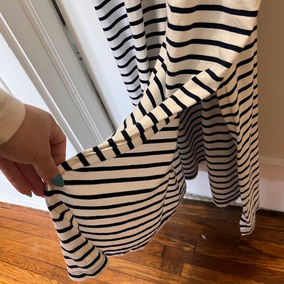 2X lands end long women’s dress, black and white stripes - Picture 3 of 4